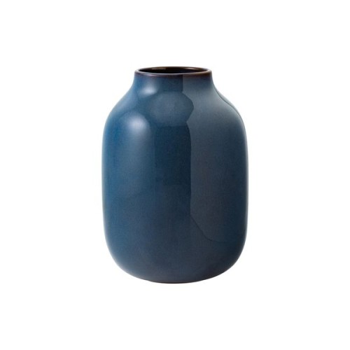 Villeroy & Boch Lave Home Vase Nek bleu uni groß, Inhalt: 2,7 l, Durchmesser: 15,5 cm