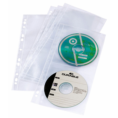 DURABLE CD/DVD Hülle COVER LIGHT S 160 x 2,6 x 325 mm (B x H x T) Polypropylen transparent 5 St./Pack.