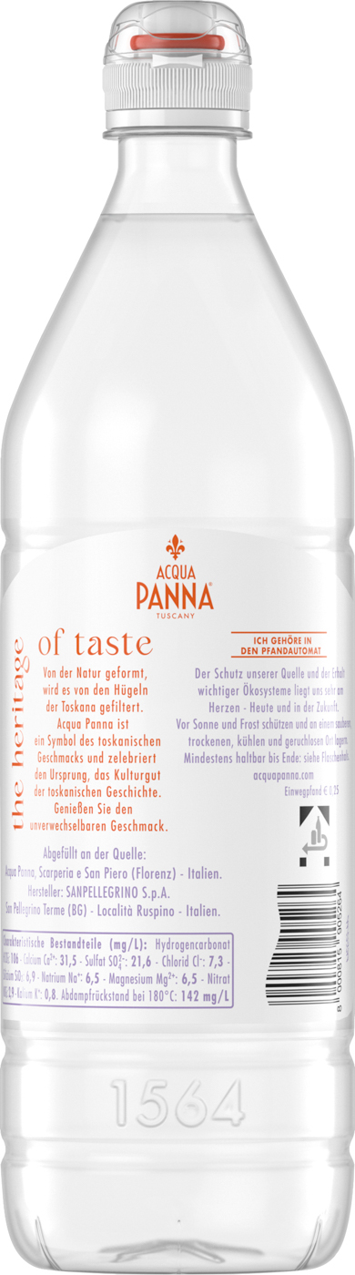 Acqua Panna Mineralwasser still PET 0,75L Flasche Mehrwegartikel (inkl. Pfand)