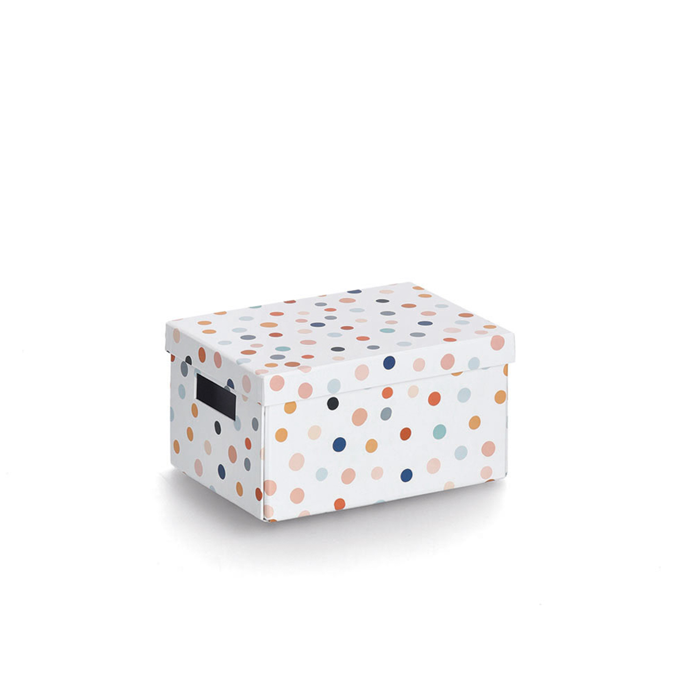 Aufbewahrungsbox "Dots", recycelter Karton 18x25x13, klappbar