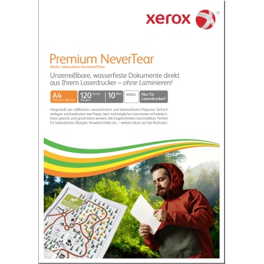 Xerox Kopierfolie Premium NeverTear DIN A4 120µm Polyester weiß 10 Folien/Pack.