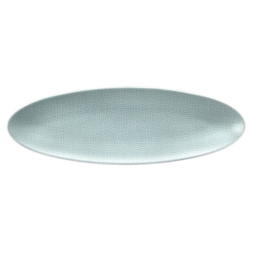 Seltmann Coupplatte 35x11 cm M5379, oval, Form: Coup Fine Dining, Dekor: 57271 türkis, hohe Kantenschlagfestigkeit, Made in Germany
