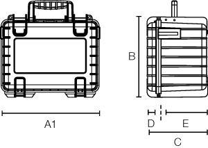 B&W International Werkzeugkoffer 272 x 106 x 215 mm (B x H x T) inkl. Schaumstoffeinlage Polypropylen schwarz, Maße: