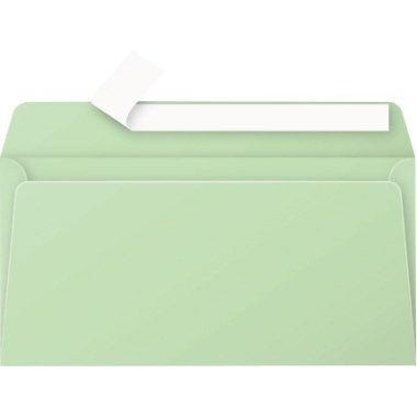 Clairefontaine Briefumschlag Pollen DIN lang 220 x 110 mm (B x H) ohne Fenster 120g/m mit Haftklebung Papier grün 20 St./Pack.