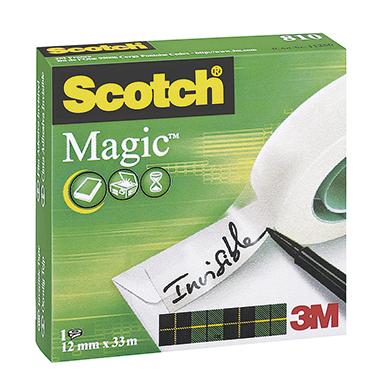 Scotch® Klebefilm Magic™ 810 12 mm x 33 m (B x L) nicht beidseitig klebend mit Lösungsmittel Zelluloseacetat