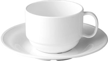 Roltex Kaffee-Untertasse mit 17,5 cm Durchmesser, weiß