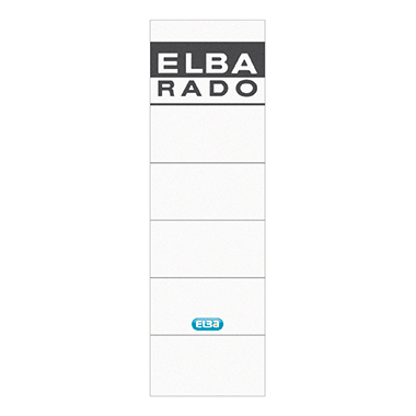 ELBA Ordnerrückenetikett breit/kurz 59 x 190 mm (B x H) ohne Griffloch weiß