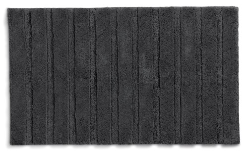 Kela Badematte Megan aus 100% Baumwolle, granitgrau, ca. 1200mm x 700mm x 16mm (L x B x H)