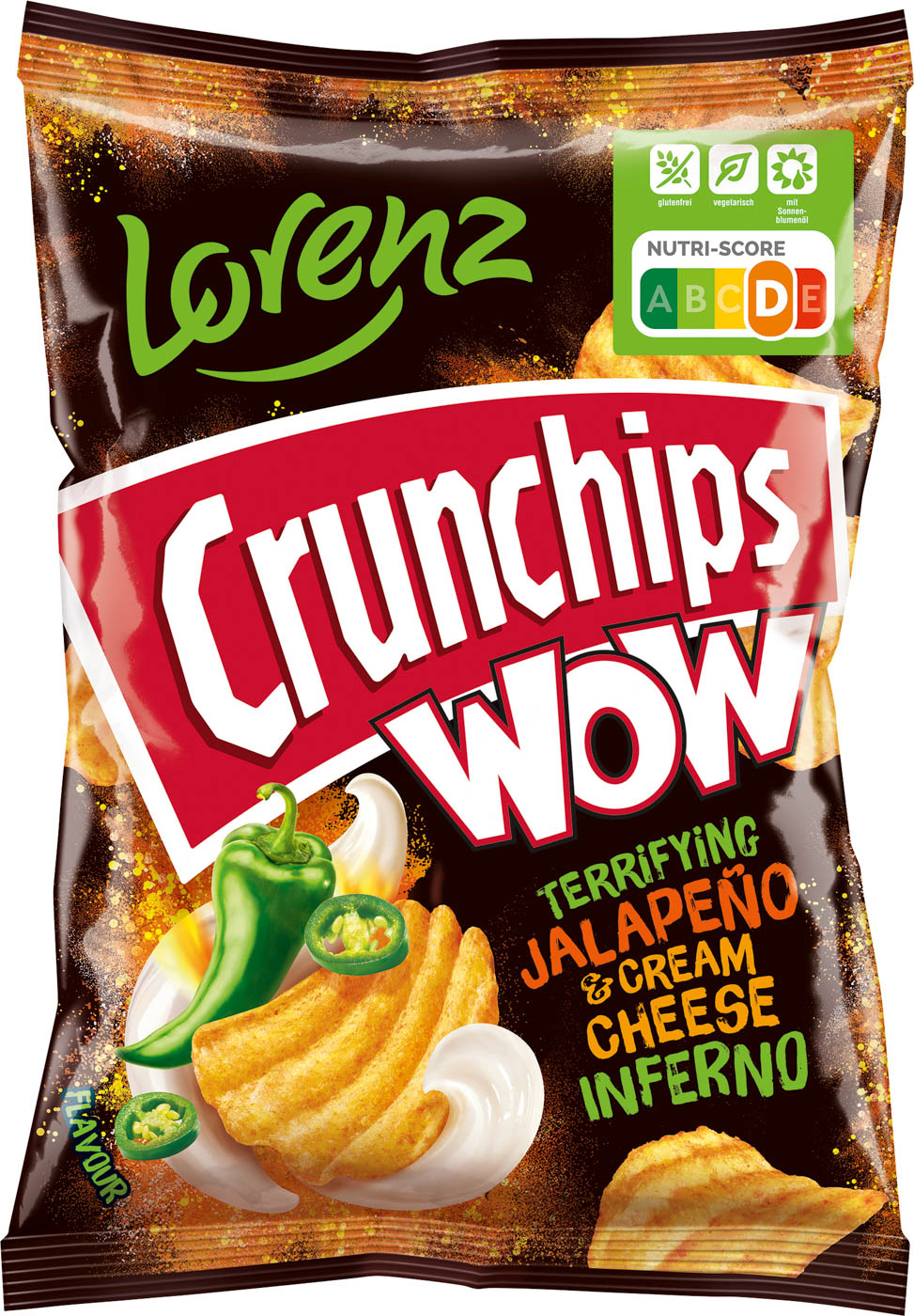 Lorenz Crunchips WOW Jalapeno & sour Cream 110G