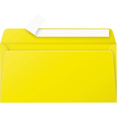 Clairefontaine Briefumschlag Pollen DIN lang 220 x 110 mm (B x H) ohne Fenster 120g/m mit Haftklebung Papier sonne 20 St./Pack.