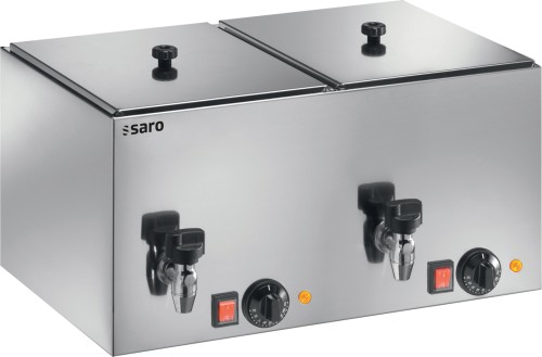 SARO Wurstwärmer Modell HD 200 Made in Europe - Material: Edelstahl - Inklusive Rost - Kontrolleuchte - Ein-/Ausschalter - Mit