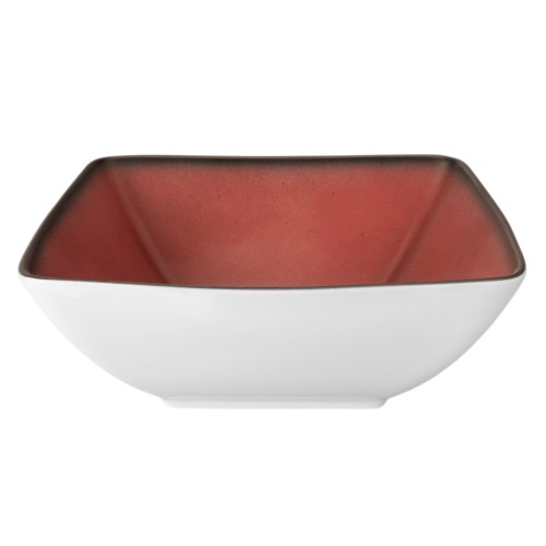 Seltmann Bowl 5140 26x26 cm, eckig, Form: Buffet-Gourmet, Dekor: 57126 ziegel4, hohe Kantenschlagfestigkeit, Made in Germany