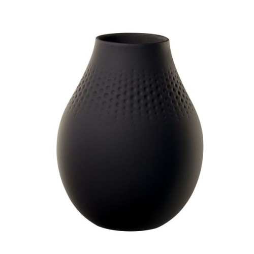 Villeroy & Boch Manufacture Collier noir Vase Perle hoch, Inhalt: 2,34 l