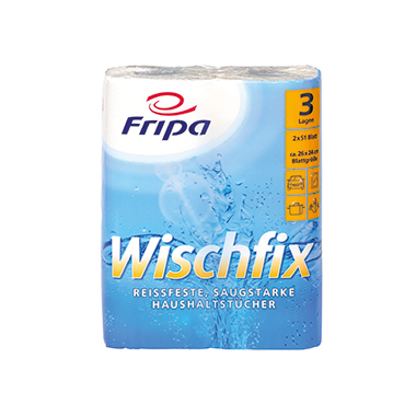 fripa Küchenrolle Wischfix 3-lagig hochweiß 100 Zellstoff