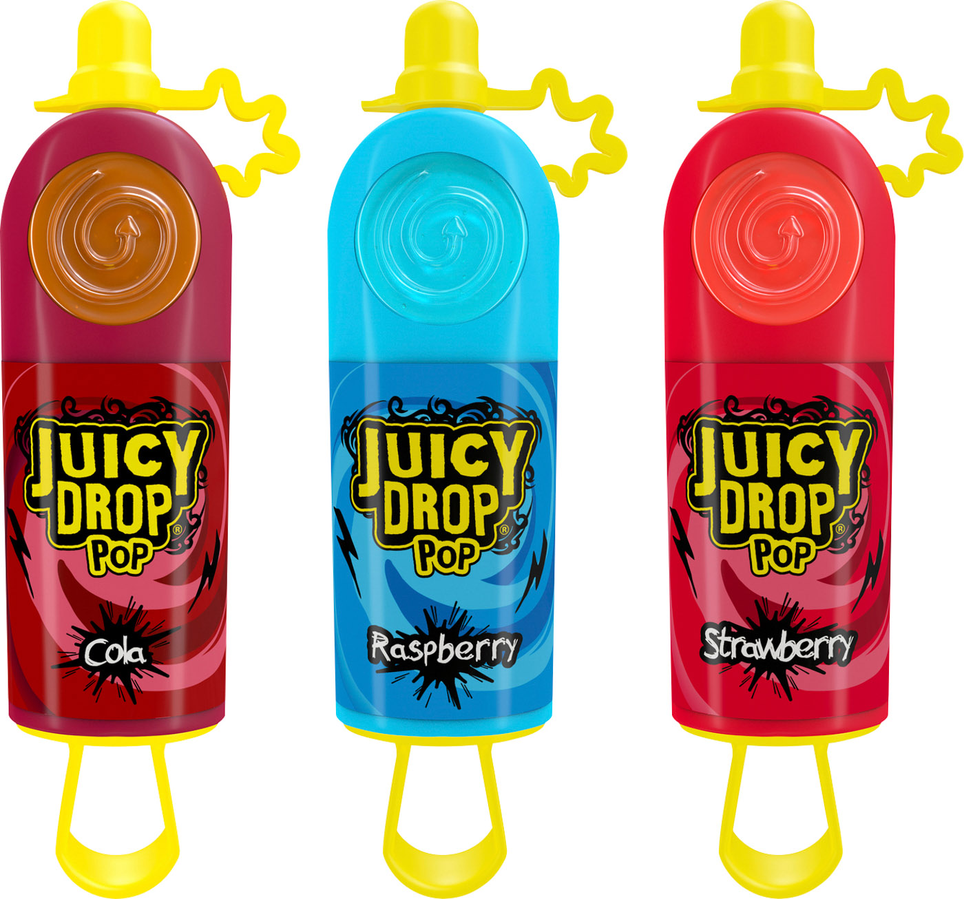 Bazooka Juicy Drop Pop 3-fach 5xErdbeer, 1ST 4xHimbeer,3xApfel