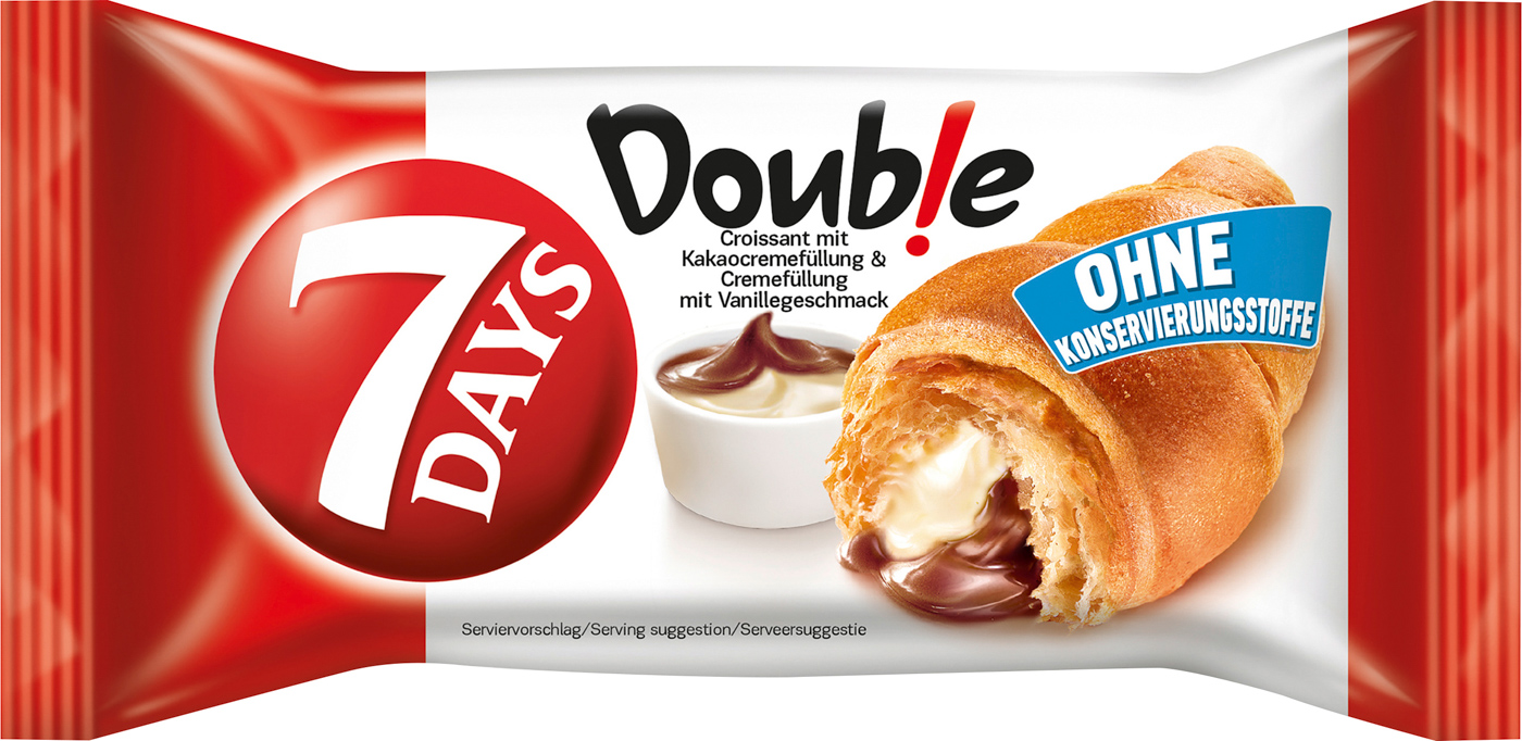 7 Days Croissant Kakao & Vanille Füllung 60G Double Single