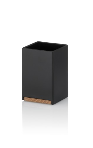 Becher Cube Polyresin schwarz 7,0x7,0x11,0 cm von Kela
