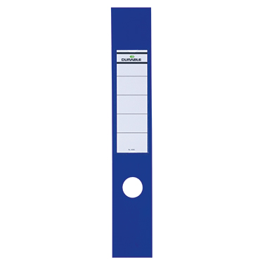 DURABLE Ordnerrückenetikett ORDOFIX® breit/lang 60 x 390 mm (B x H) mit Griffloch blau 10 Etik./Pack.