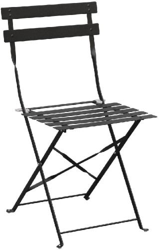 Bolero klappbare Stahlstühle schwarz - 2 Stück