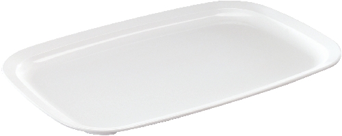 Fleischplatte eckig DAVOS MELAMIN uni weiß - 35 cm x 23,2 cm