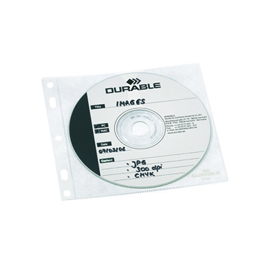 DURABLE CD/DVD Hülle COVER FILE 17 x 16,5 cm (B x H) Kunststoff transparent 10 St./Pack.