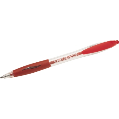 BIC® Kugelschreiber ATLANTIS Classic 0,4mm rot nicht dokumentenecht Farbe des Schaftes: transparent