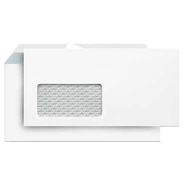 Briefumschlag Lettersafe DIN lang 220 x 110 mm (B x H) mit Fenster 80g/m mit Haftklebung Papier weiß 500 St./Pack.