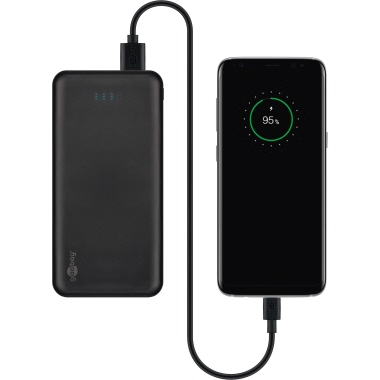 Goobay® Powerbank Slimline 10.0 Produktverwendung: USB-fähige Geräte 70 x 14,9 x 144 mm (B x H x T) Micro-USB, 2 x USB