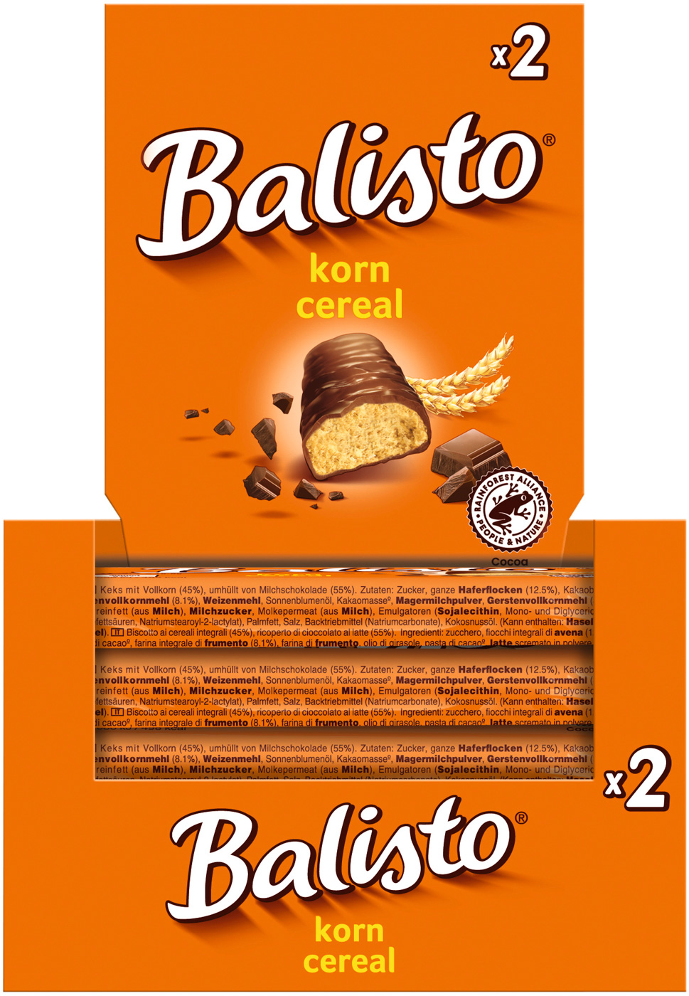 Balisto Schoko-Korn-Mix Schokoladenriegel rot 37G