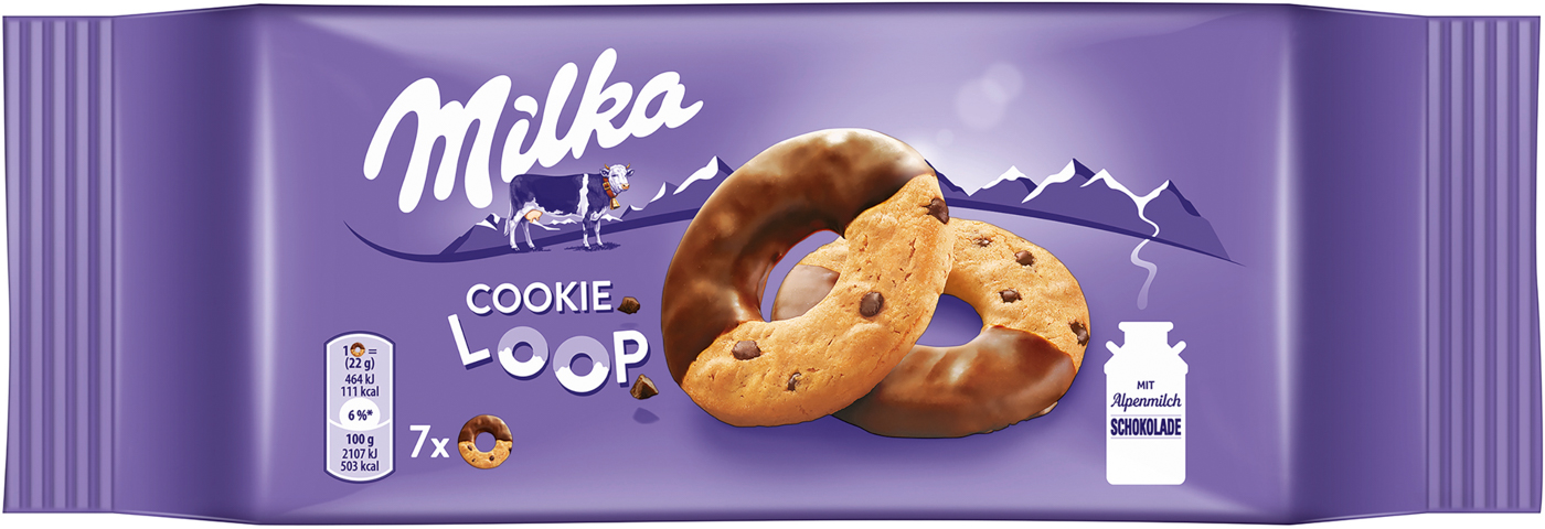 Milka Cookie Loop 7er 154G Cookie mit Schokostückchen
