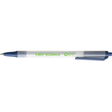 BIC® Kugelschreiber ECOlutions Clic Stic 0,4mm blau dokumentenecht Farbe des Schaftes: frostig/transparent