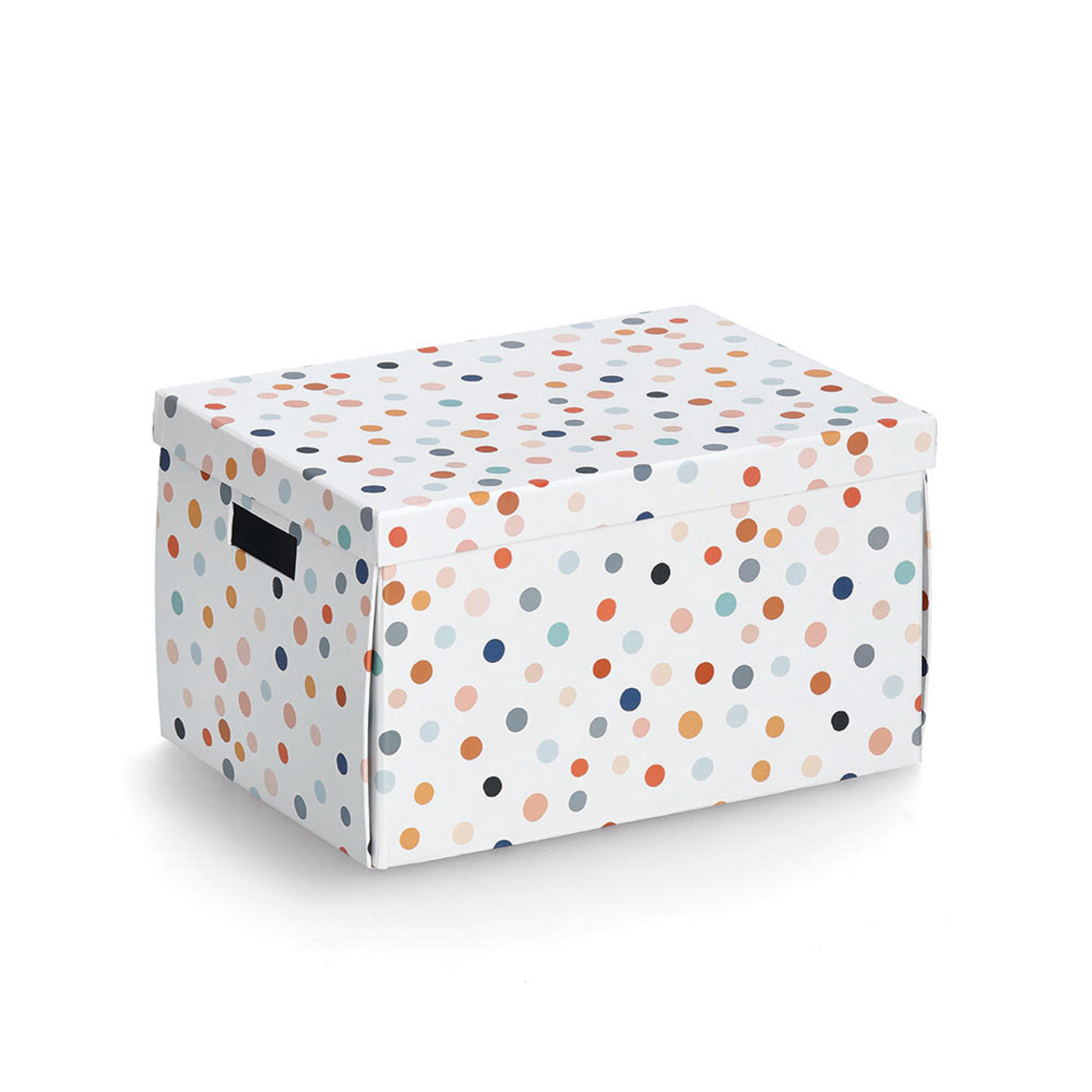 Aufbewahrungsbox "Dots", recycelter Karton 25x35x20, klappbar