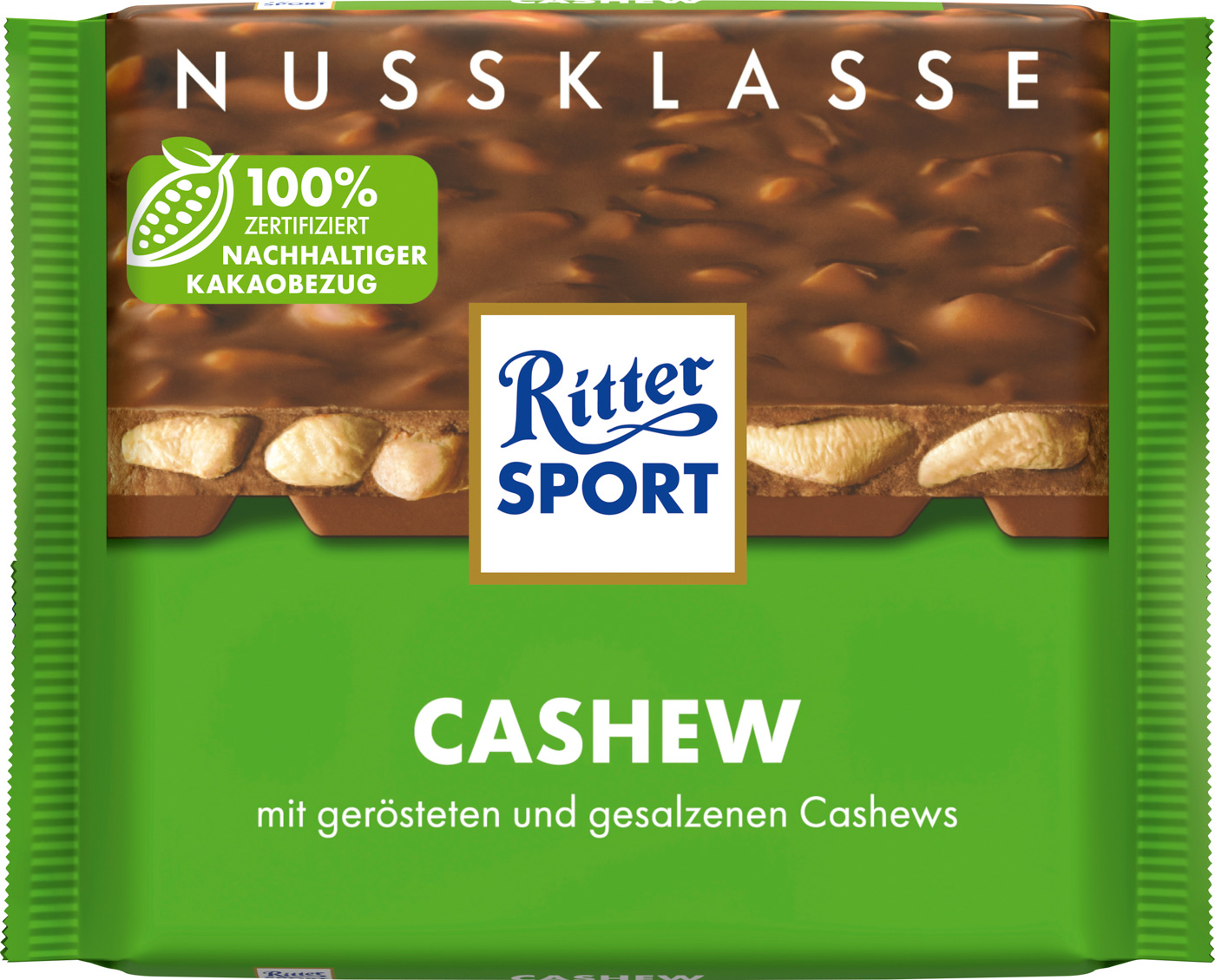 Ritter Sport Schokolade Cashew Nuss-Klasse 100G