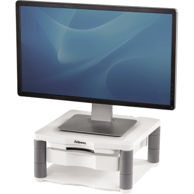Fellowes® Monitorständer Premium Plus 33 x 6,4-16,5 x 33,2 cm (B x H x T) 36kg höhenverstellbar Kunststoff platin