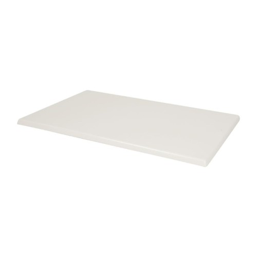 Bolero Rechteckige Tischplatte Weiß. Nur für Innenräume geeignet. Stil: Weiß, Größe: 120(B) x 80(T)cm, Vorgebohrt.