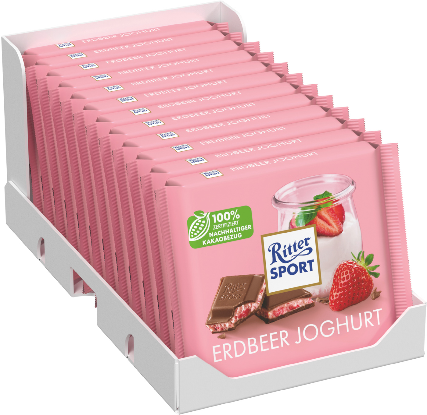 Ritter Sport Erdbeer-Joghurt Schokolade 100G