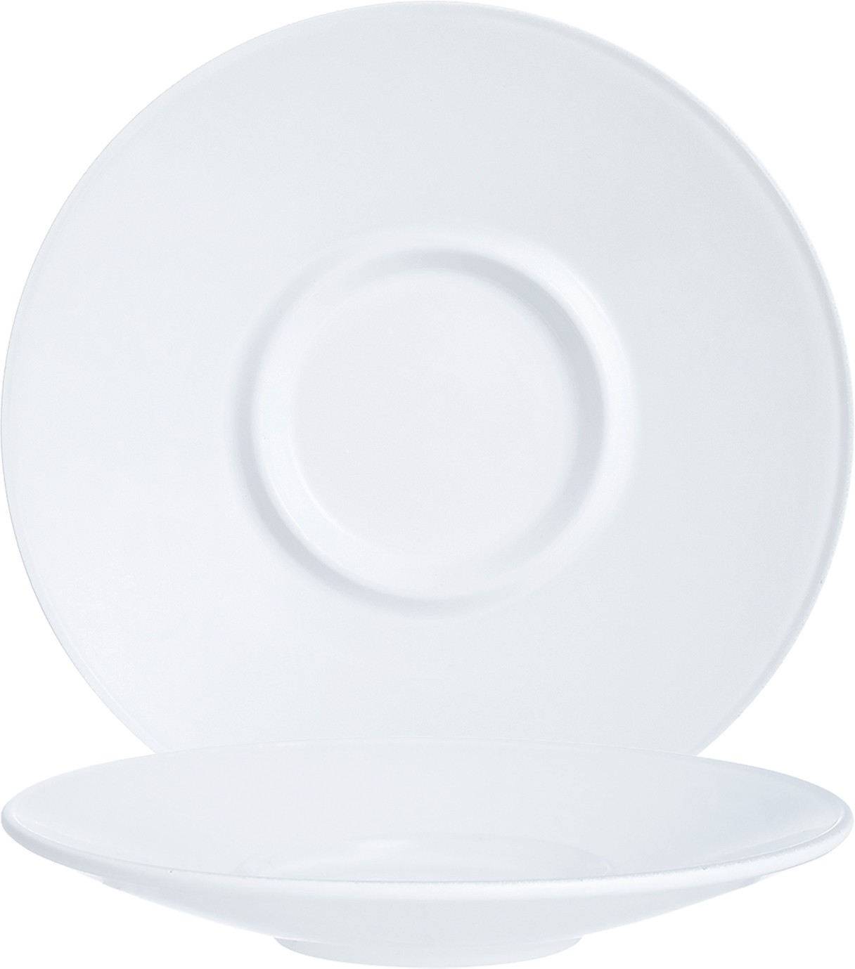 Arcoroc Intensity White Baril Untertasse 15,4 cm, in der farbe Weiß, aus Opal, Stapelbar, Mikrowellen- und Spülmaschinen geeignet