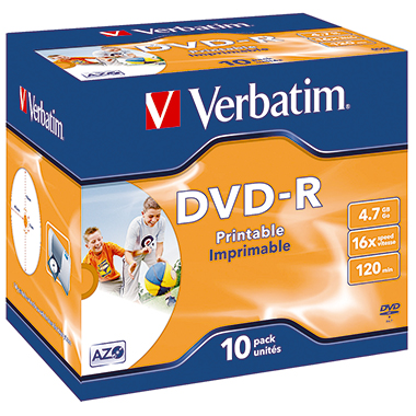 Verbatim DVD-R 120min 4,7Gbyte 16x 10 St./Pack.
