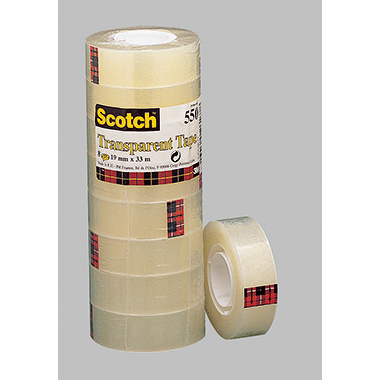 Scotch® Klebefilm 550 19 mm x 33 m (B x L) nicht beidseitig klebend Polypropylen 8 Rl./Pack.