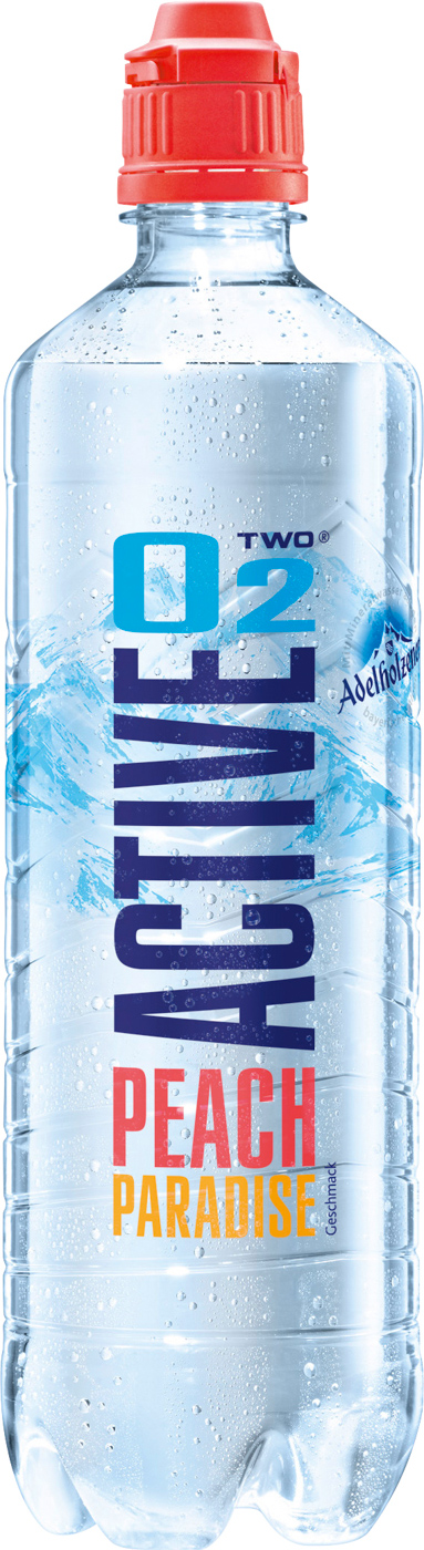 Adelholzener Active O2 Iced Peach 0,75L Flasche Mehrwegartikel (inkl. Pfand)