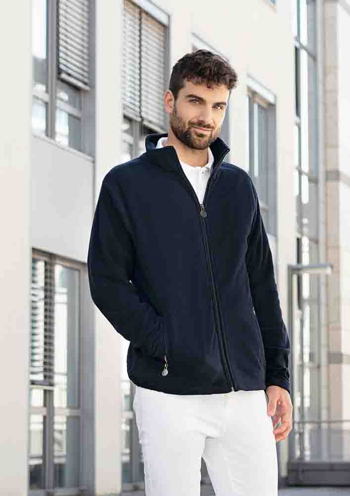 Herren Workwear Fleecejacke Warm-Up, aus nachhaltigem Material , 100% GRS Certified Recycled Polyester - Größe: 3XL