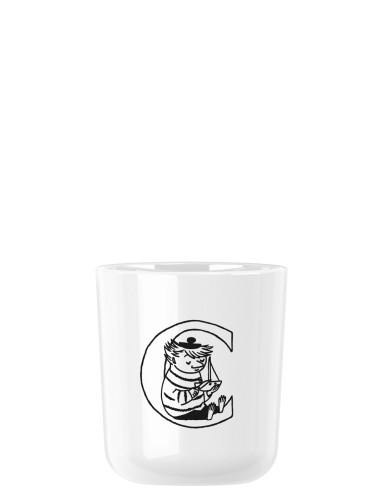 Moomin ABC Tasse - C 0.2 l. weiß, Maße: 74 x 74 x 83 mm