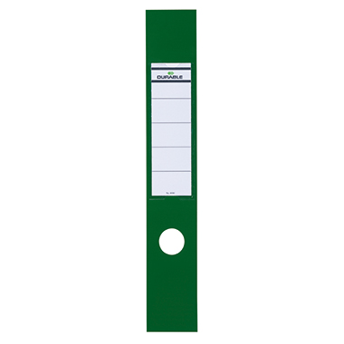 DURABLE Ordnerrückenetikett ORDOFIX® breit/lang 60 x 390 mm (B x H) mit Griffloch grün 10 Etik./Pack.
