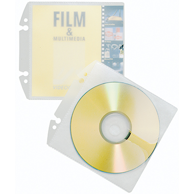 DURABLE CD/DVD Hülle COVER EASY 15,5 x 24 x 1,3 cm (B x H x T) Polypropylen transparent 10 St./Pack.