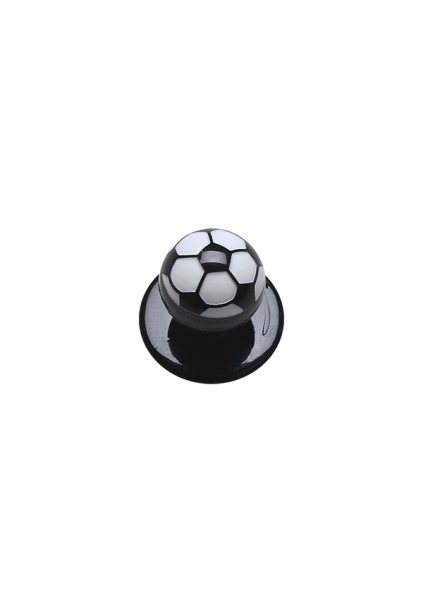 12 Stück Kugelknöpfe Fußball schwarz - Gr. Pack