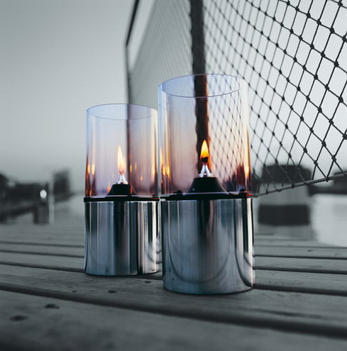 Stelton Öllampe mit Glasschirm, klar, 18 x 8,5 cm