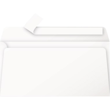 Clairefontaine Briefumschlag Pollen DIN lang 220 x 110 mm (B x H) ohne Fenster 120g/m mit Haftklebung Papier weiß 20 St./Pack.