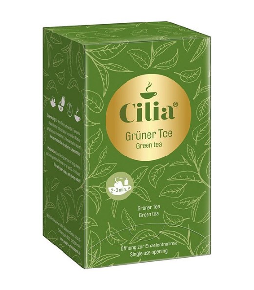 Cilia Grüner Tee Inhalt: 20 Teebeutel à 2g.