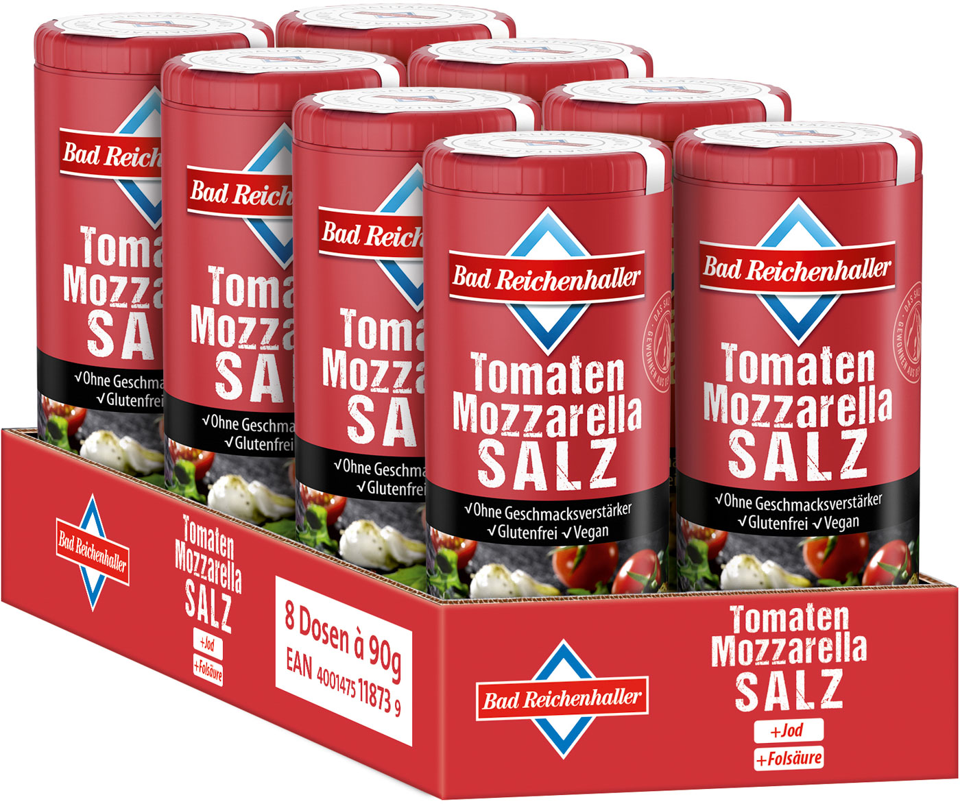 Bad Reichenhaller Mozarella Tomaten Salz 90G