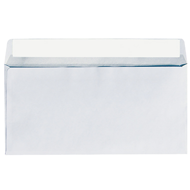 Soennecken Briefumschlag DIN lang 220 x 110 mm (B x H) ohne Fenster 80g/m mit Haftklebung Papier weiß 25 St./Pack.